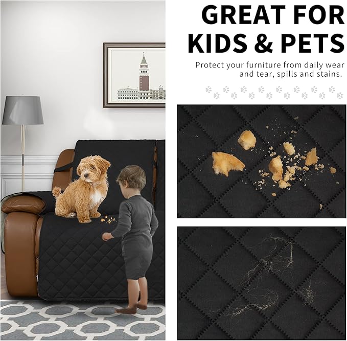 Easy-Going Loveseat Recliner Cover, Reversible Couch Cover