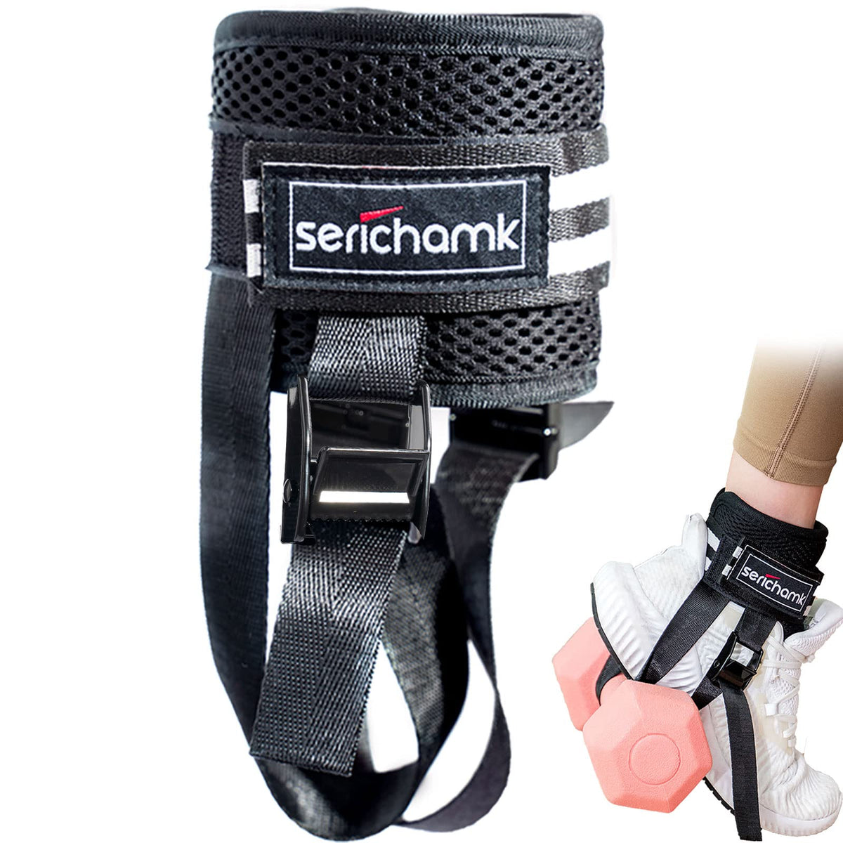 Adjustable Foot Weights Ankle Straps Dumbbell Attachment for Feet 1pc - Leg Curl Kickbacks, Leg Extensions Booty Workouts
