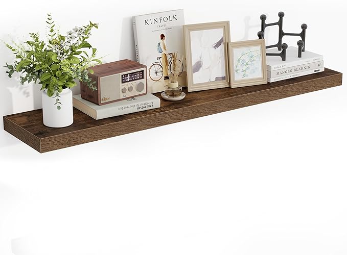 Acovy 48 Inch Floating Shelves, Wooden Shelves