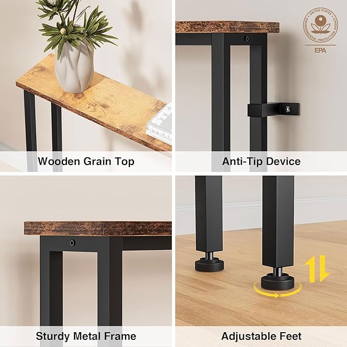 Keelian 78" Narrow Console Sofa Table