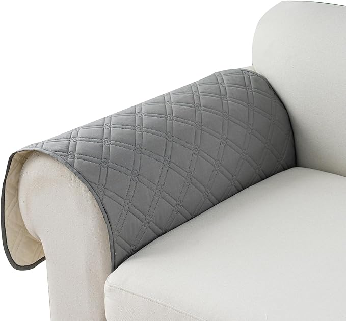 Genina Sofa Armrest Cover, Anti-Slip Armchair Slipcovers
