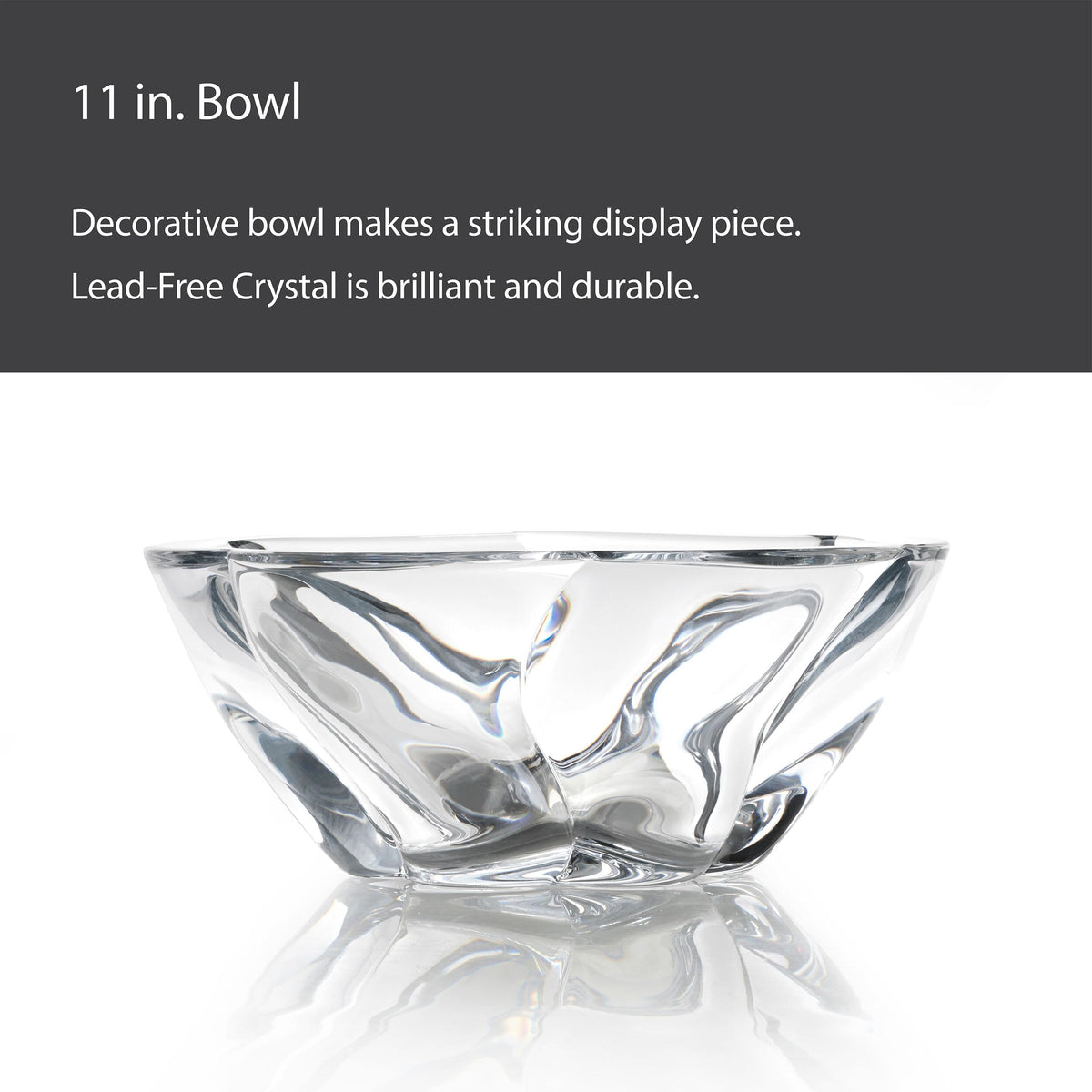 Mikasa Cassia Crystal Glass Bowl, 11 Inch