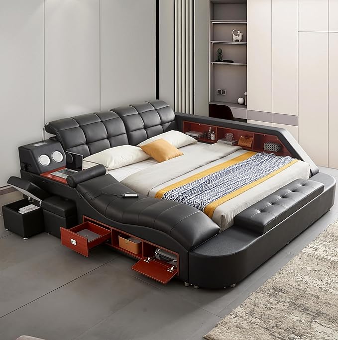 AF ARTISAN FURNITURE Queen Size Smart Multifuncional Bed Frame