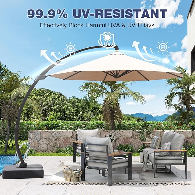 Aoxun Aluminum Patio Furniture Set