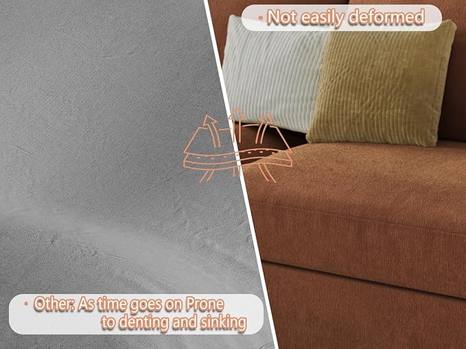 EASE MOOSE Sectional Modular Sofa, Luxury FSC Certified Chenille Comfty Deep