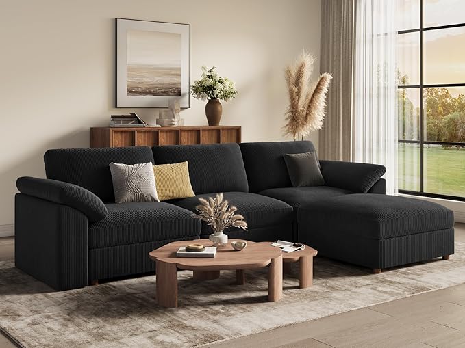 EASE MOOSE Oversized Modular Sectional Sofa, Modern Luxury Large L Shape