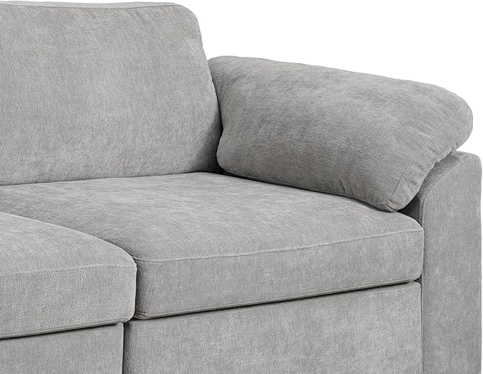 EASE MOOSE Oversized L Shape Sectional Modular Sofa，Comfty Chenille Sectional