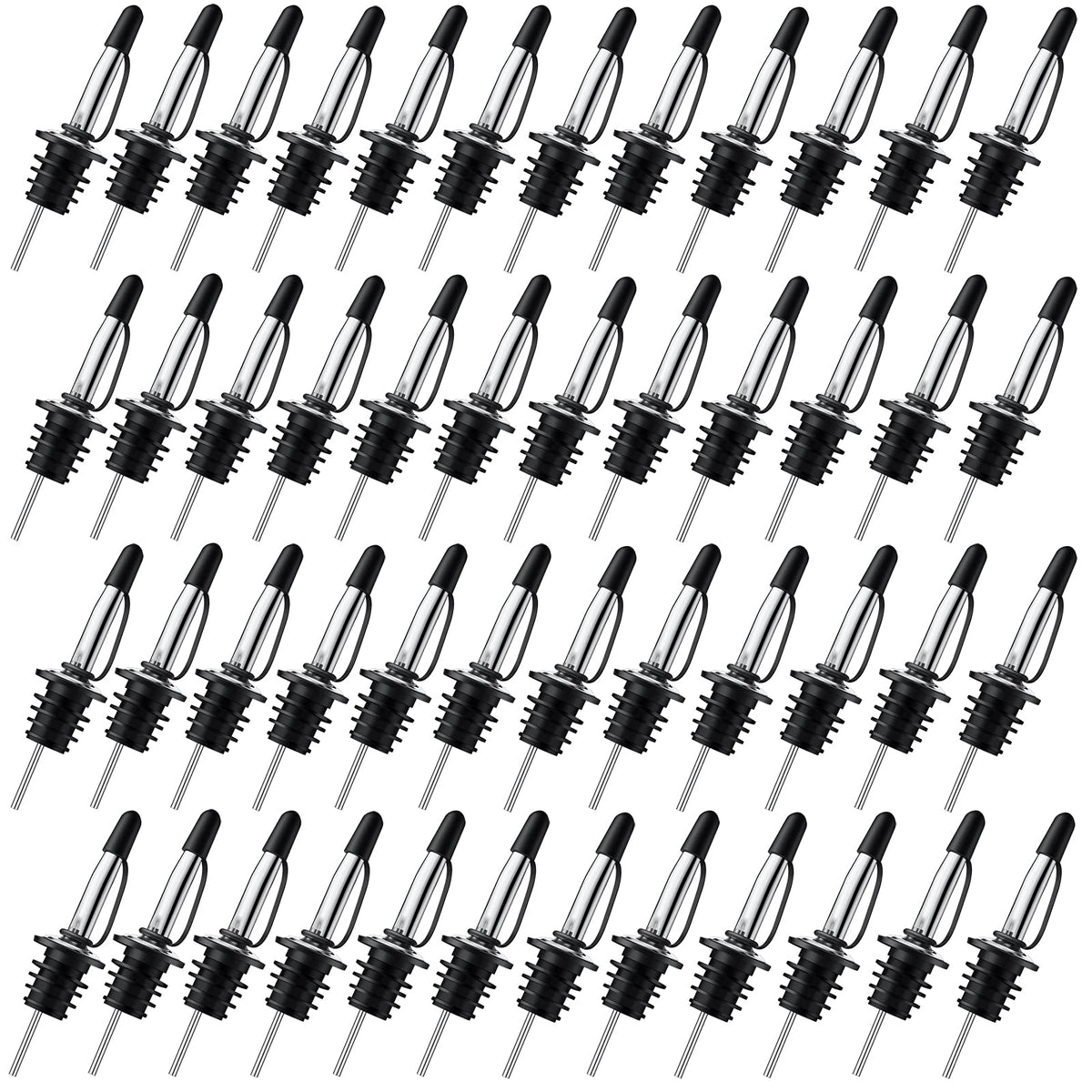 48 Pack Liquor Pour Spouts - Dishwasher Safe Hygienic Alcohol Speed Spouts, Suitable for 3/4" Bottle Mouth, Olive Oil, Juice, Syrup