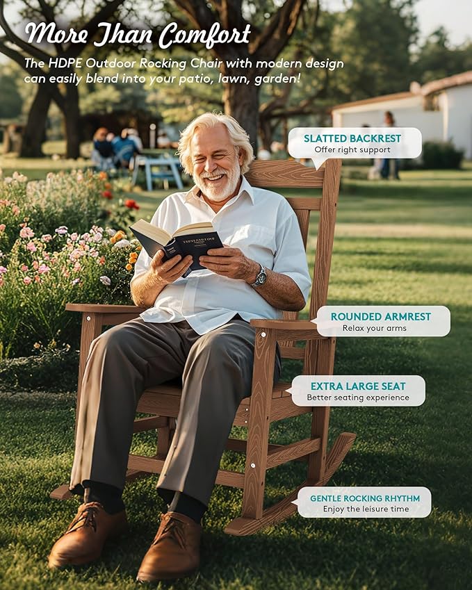 SERWALL HDPE Outdoor Rocking Chair