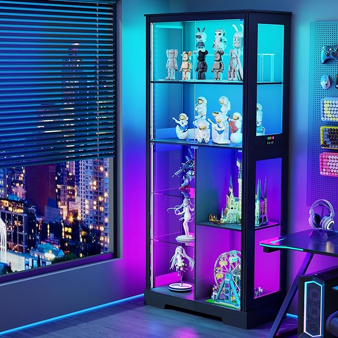71” Glass Display Cabinet with RGB Light