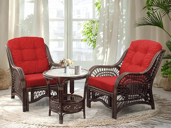 Malibu Lounge Living Accent Armchair Natural Rattan Wicker Handmade Design