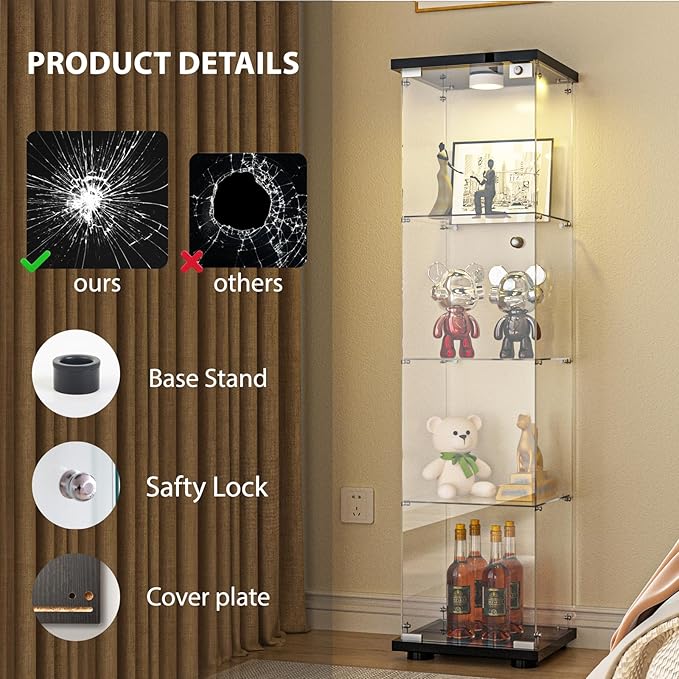 FANYUSHOW Glass Display Cabinet