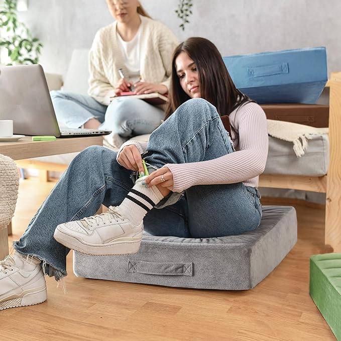 Codi Floor Cushions for Adults, Large Meditation Pillows