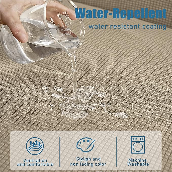 Water Repellent Couch Cushion Cover Loveseat Cover, Stretch Sectional Sofa Seat