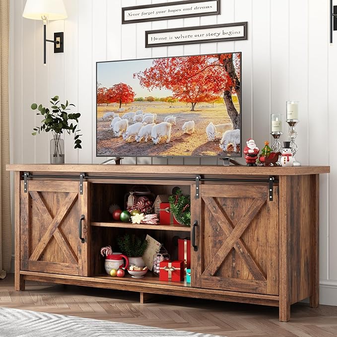 Farmhouse TV Stand for 55-65in TV