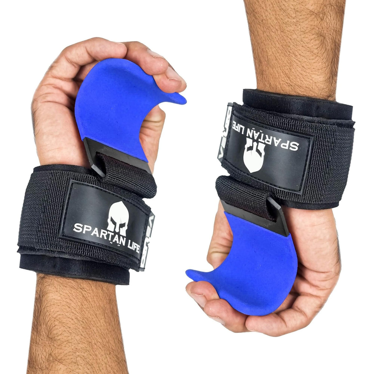"Victorbudo USA Weight Lifting Hooks (Pair)  Heavy Duty Padded Wrist Straps for Deadlifts, Pull Ups, Rows & Shrugs  Anti-Rip Nylon Hand Grips for Weightlifting  Gym Gloves for Men & Women"