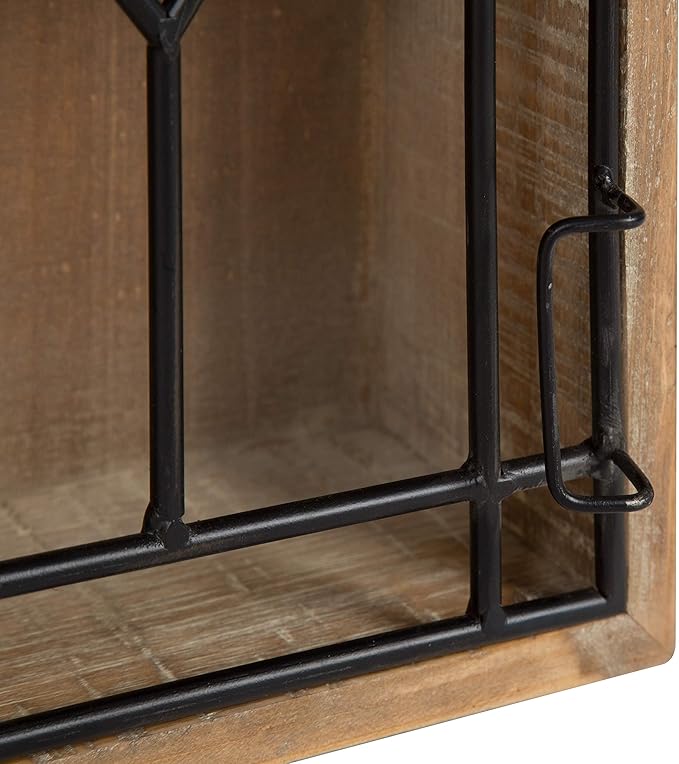 Kate and Laurel Megara Decorative Wooden Wall Hanging Curio Cabinet