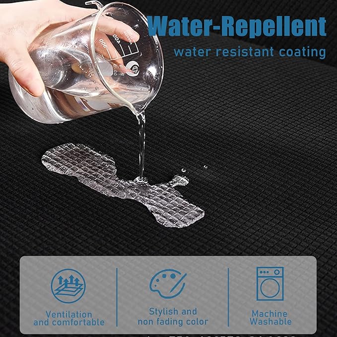 Water Repellent Armchair Seat Cushion Cover, Stretch Sngle Backrest Cover