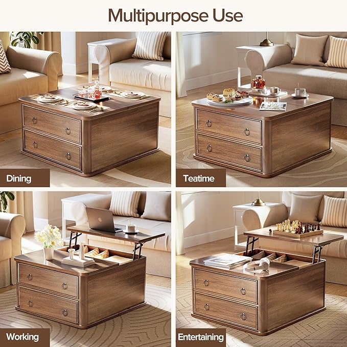 Memobarco 31.5" Lift Top Coffee Table