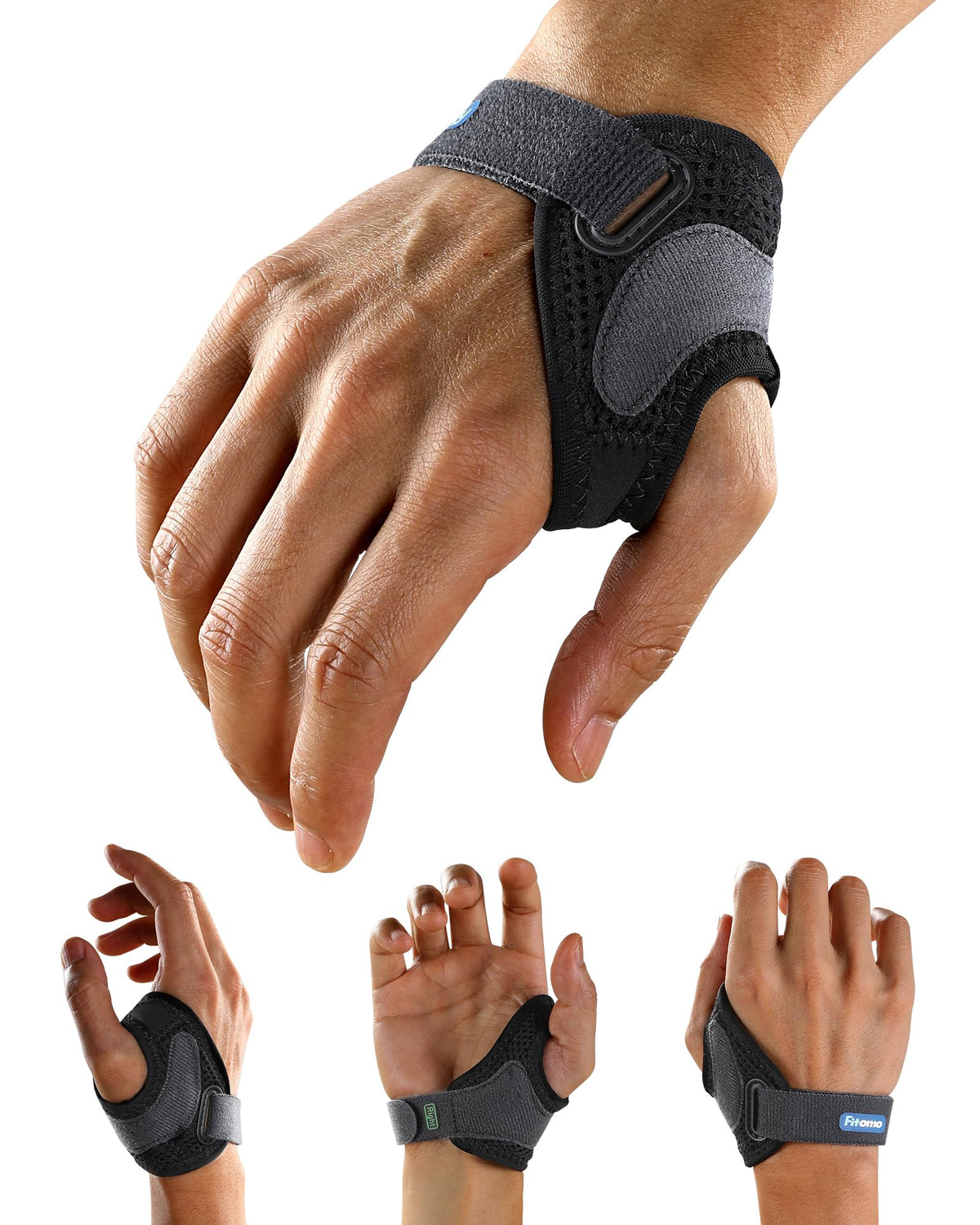 CMC Thumb Brace with Shape-memory Restriction Splint for Osteoarthritis, CMC Joint Thumb Arthritis Brace Stabilizer for Basal Thumb Arthritis Pain Relief and Support, Medium, Right Hand, 1 Pack