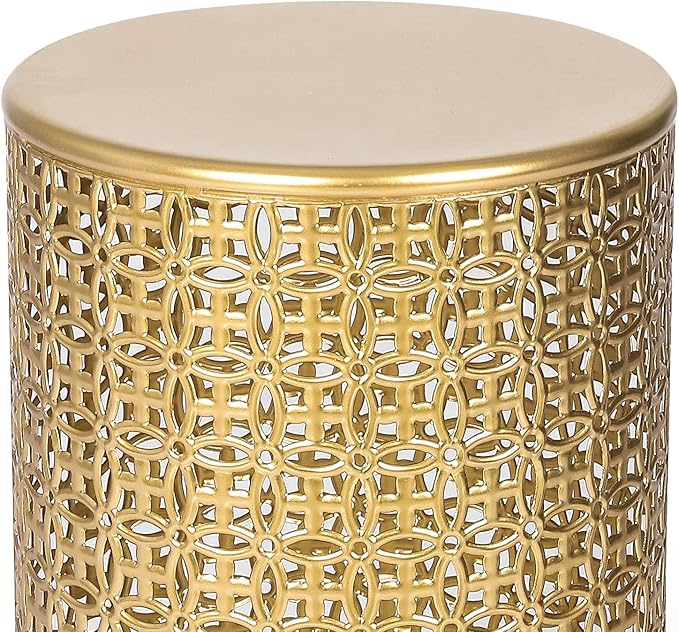 Homebeez Modern Nesting Tables Set of 2, Round Metal End Table, Accent Side
