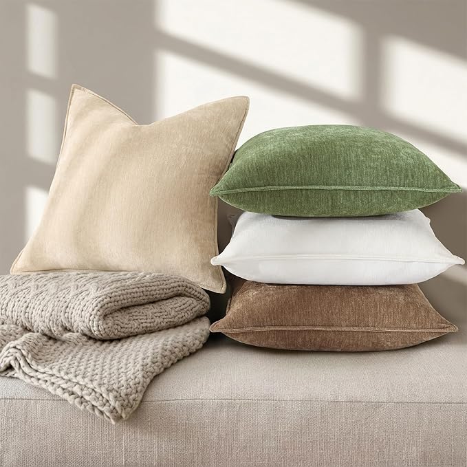 decorUhome Summer Couch Throw Pillow Covers 16x16 Set of 2, Decorative Soft