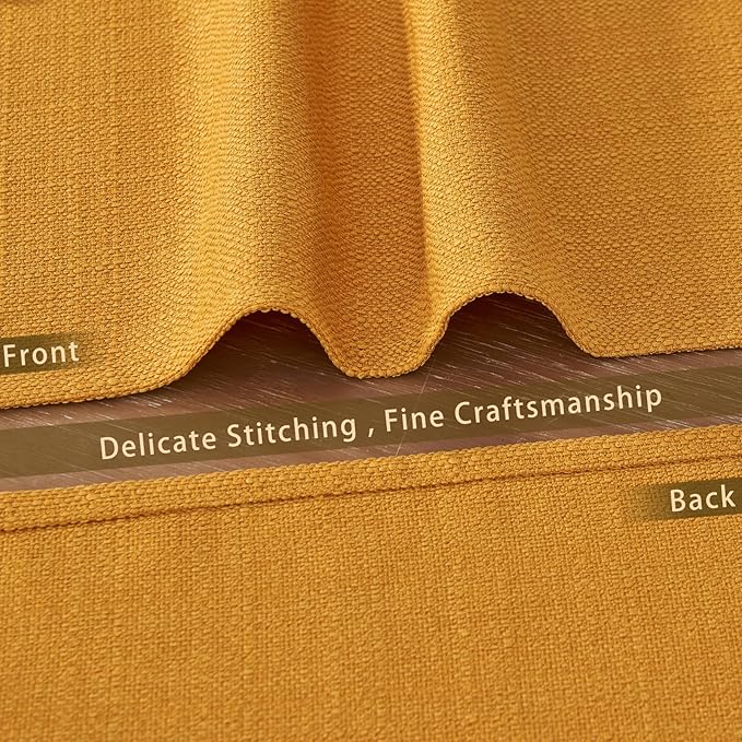 BALCONY & FALCON Placemats Set of 4 Faux Linen Cloth Place Mats Washable