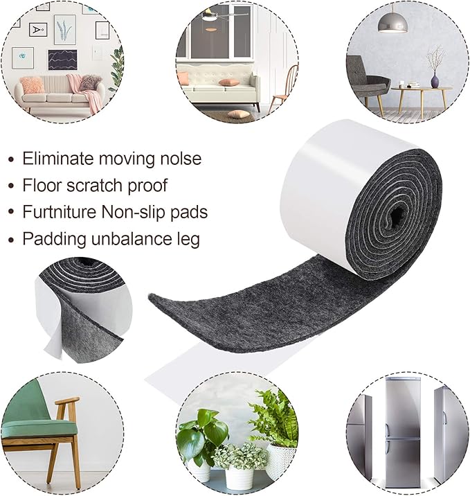 Shappy 2 Packs 120 x 2 x 0.12 Inch Felt Strips