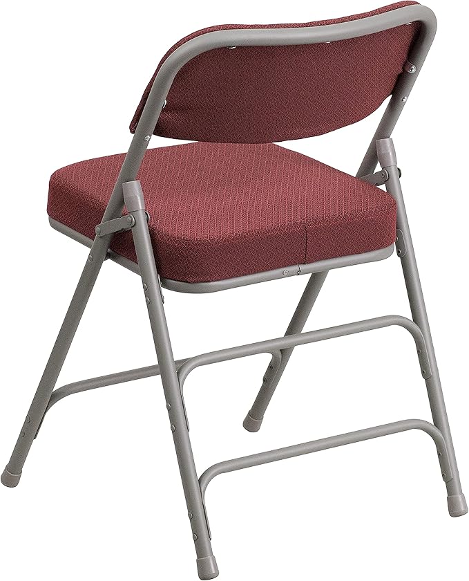 Flash Furniture 2 Pack HERCULES Series Premium Curved Triple Braced & Double