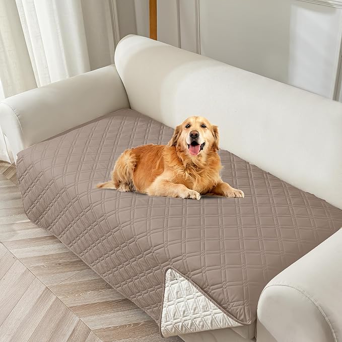 Genina Waterproof Couch Cover, Washable Anti-Slip 51 inch Loveseat Sofa Covers