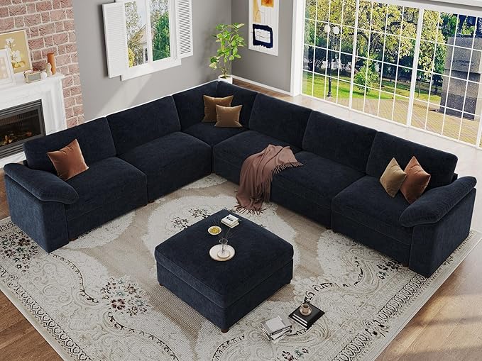 EASE MOOSE Oversized Sectional Modular Sofa, Modern Comfort L Shape Sectional