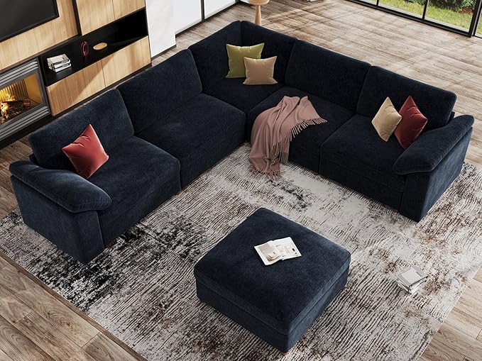 EASE MOOSE Oversized L Shape Sectional Couch, Extra Large Deep seat Sectional