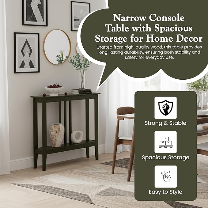 Kings Brand Furniture Narrow Console Table