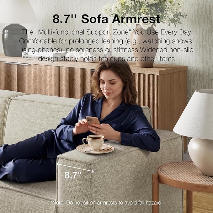 Novilla Modular Sectional Sofa, No Assembly Cloud Sectional Couch