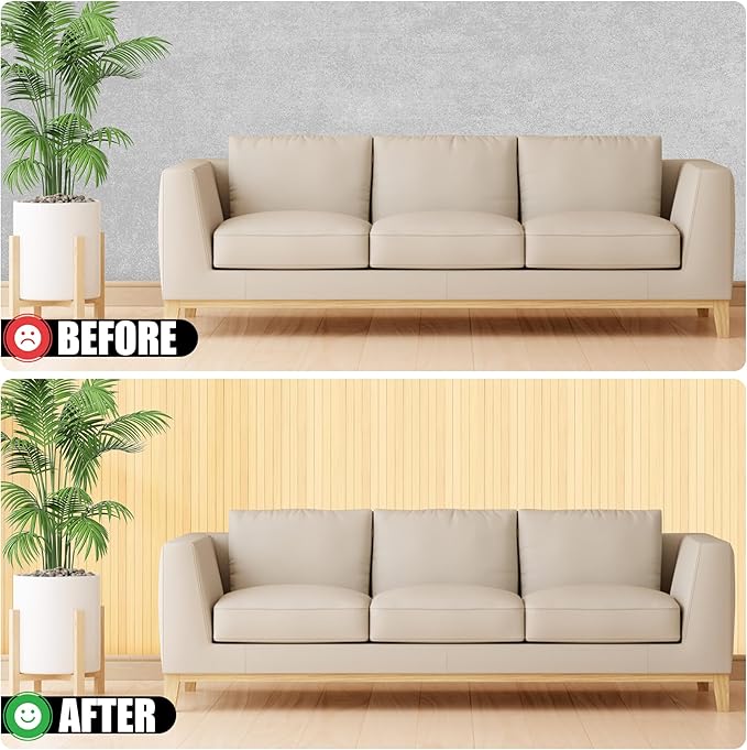 Bamboo Wall Panel for Interior Wall Decor, Renewable Pole Wrap Wainscoting Roll