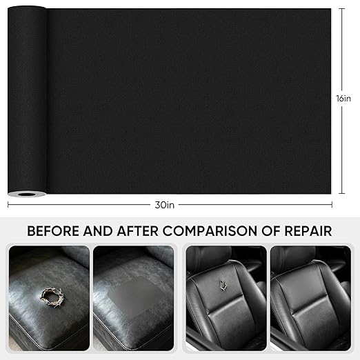 Leather Repair Tape, 16 x 30 Inches Self Adhesive Leather Repair Patch，Leather