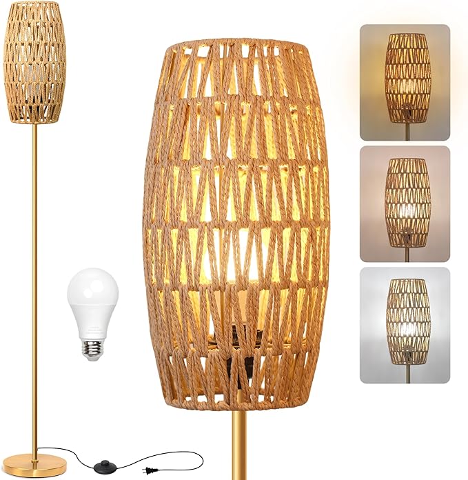 Ruiever Floor Lamp for Living Room, Farmhouse Floor lamp, Modern Standing lamp