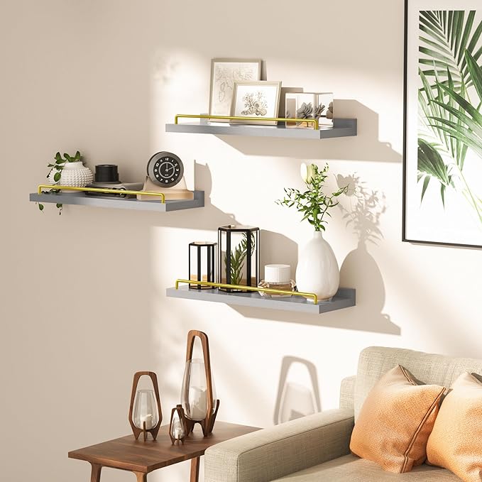 RYOFOBETTO Floating Shelves for Wall Decor, Living Room, Picture Frames