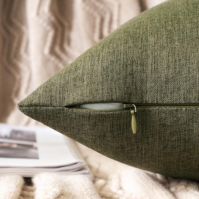 MIULEE Pack of 2 Decorative Outdoor Solid Waterproof Throw Pillow Covers Spring