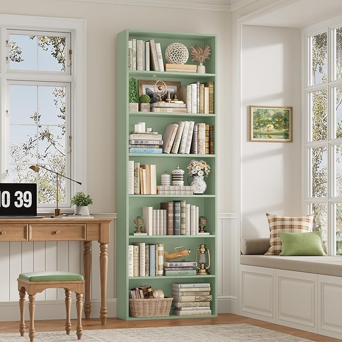 FACBOTALL 82" Tall Bookshelf, 7-Tier Open Shelves Bookcase, Freestanding