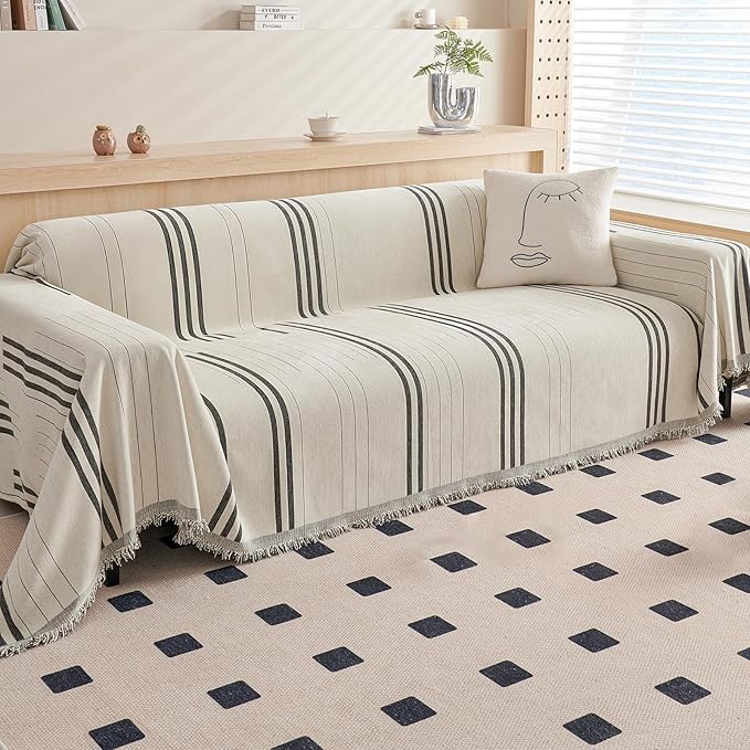 DREAMINGO Couch Cover Reversible Chenille Loveseat Sofa Covers