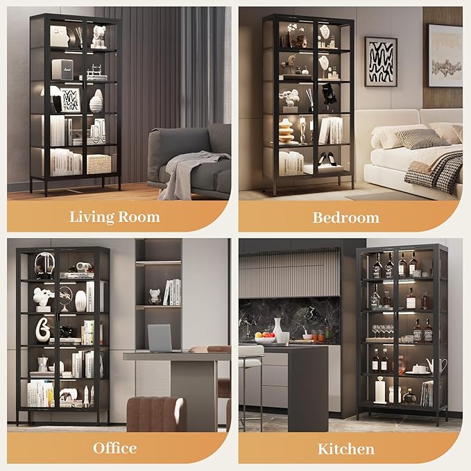 Eltean 71" H Display Cabinet