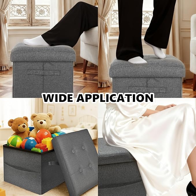 ALASDO Storage Ottoman Footrest Stool Small Ottoman