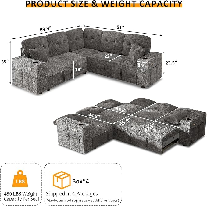 Modular Sectional Sleeper Sofa