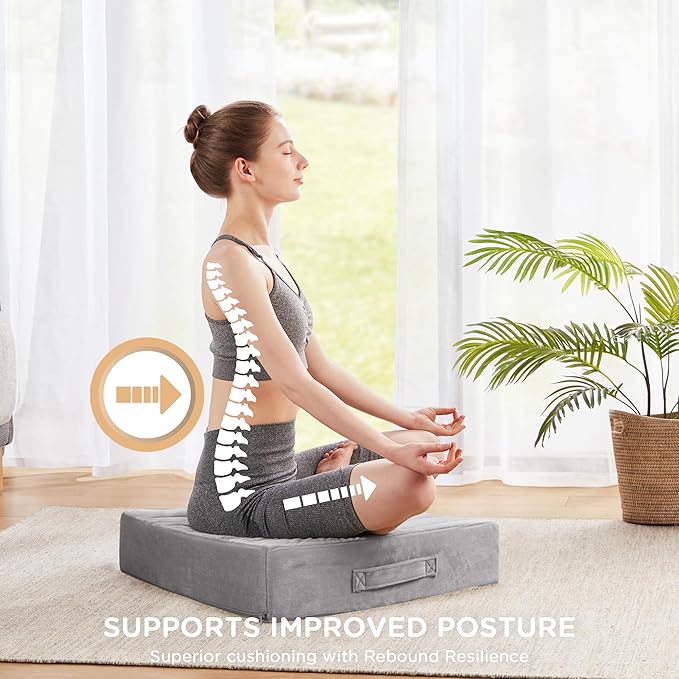 Codi Floor Cushions for Adults, Large Meditation Pillows