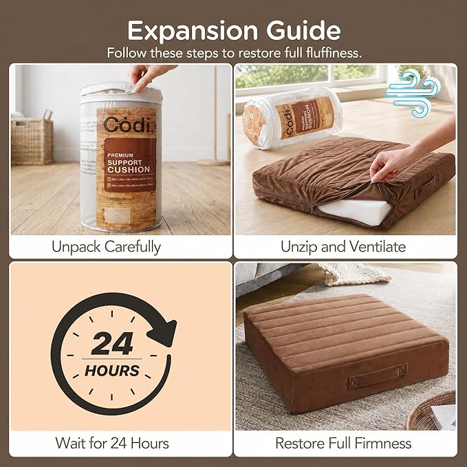 Codi Thick Replacement Couch Cushions, Upholstery Foam