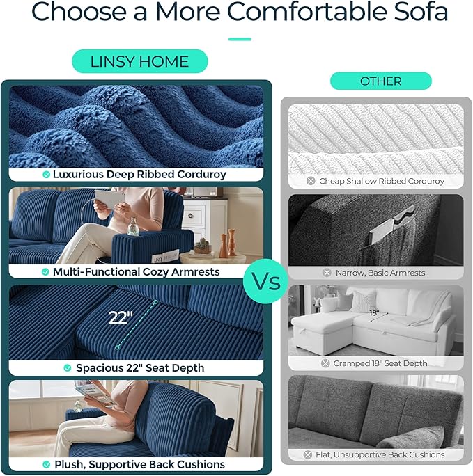 LINSY HOME Sleeper Sofa Bed