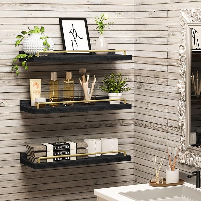 RYOFOBETTO Floating Shelves for Wall Decor, Living Room, Picture Frames