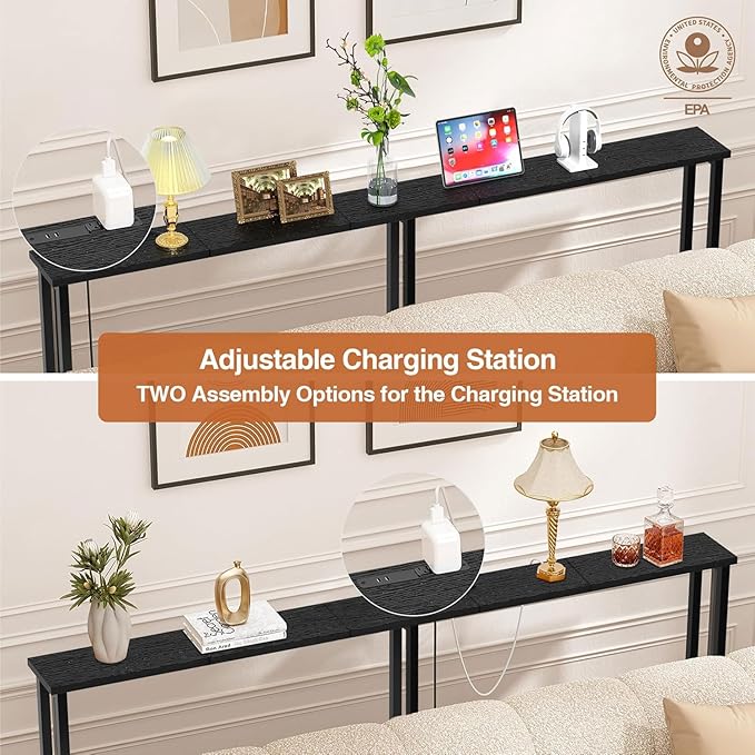 Keelian 70" Narrow Console Sofa Table