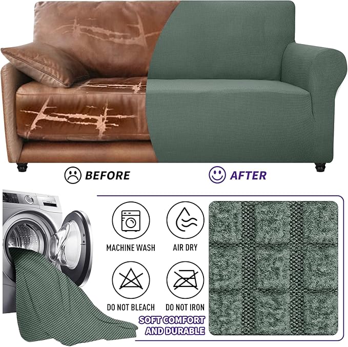 ZNSAYOTX Super Stretch Couch Cover Love Seat Sofa Covers